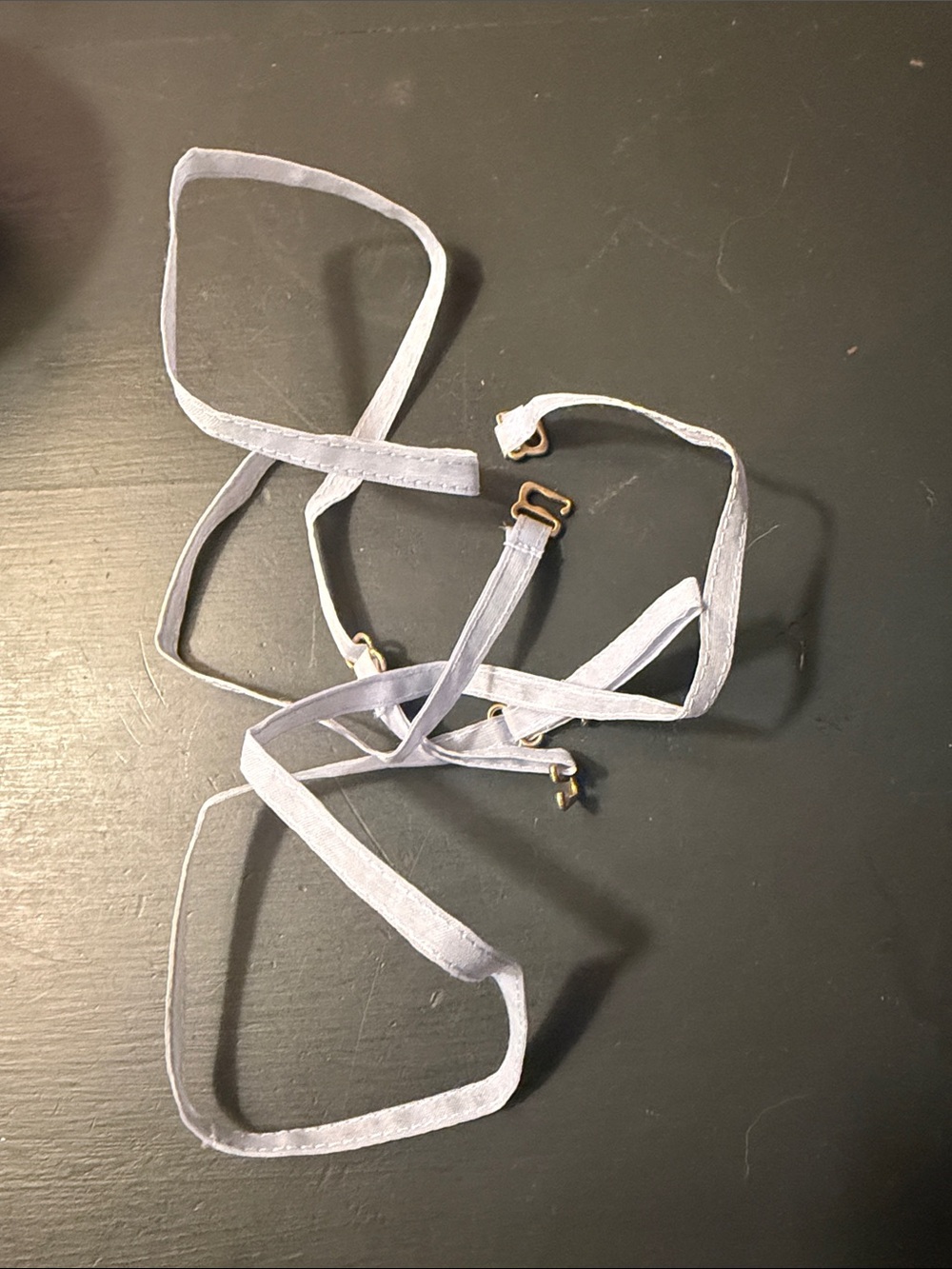 Anthropologie Light Lavender Bra Straps with Gold Hardware